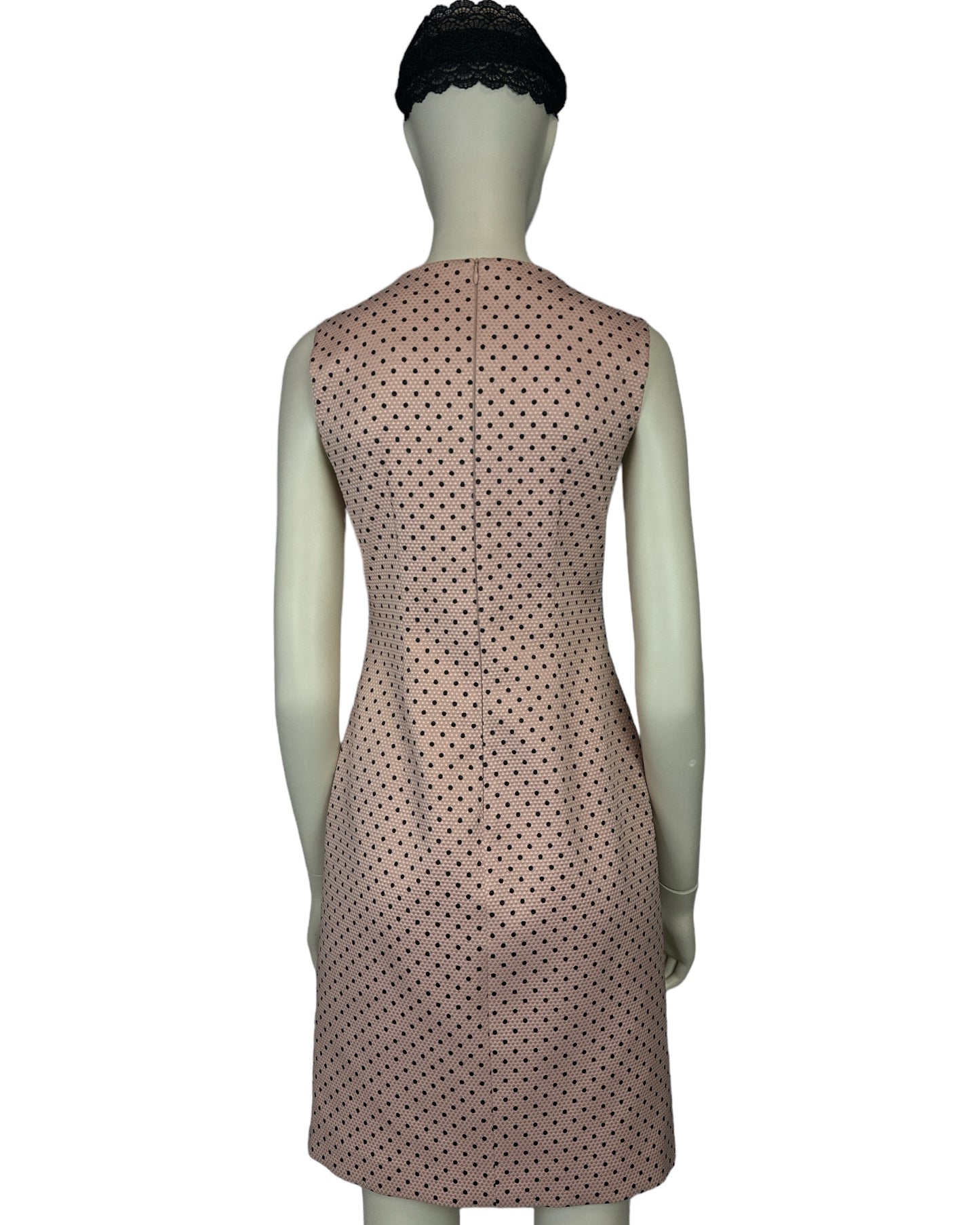 Set Apricot Etuikleid x Jacke mit Feder Applikation