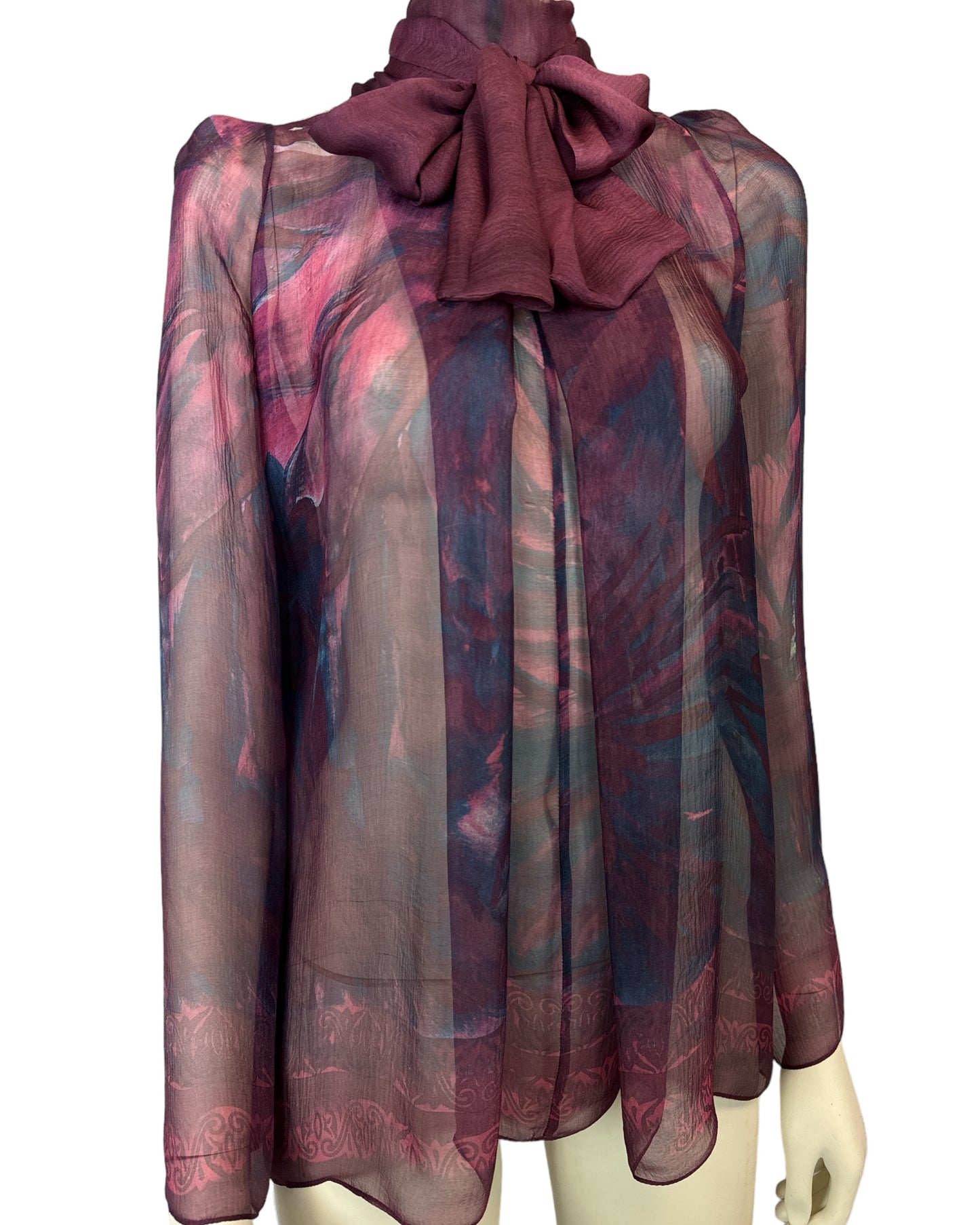 Schluppen Bluse Chiffon