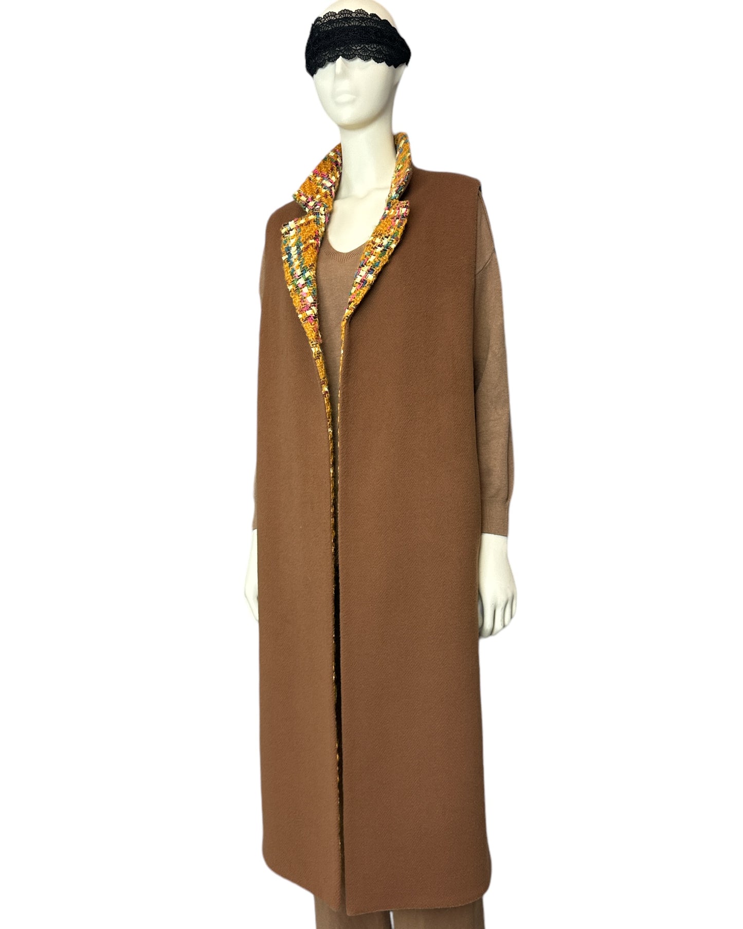 Damen Blazer-Weste Karo