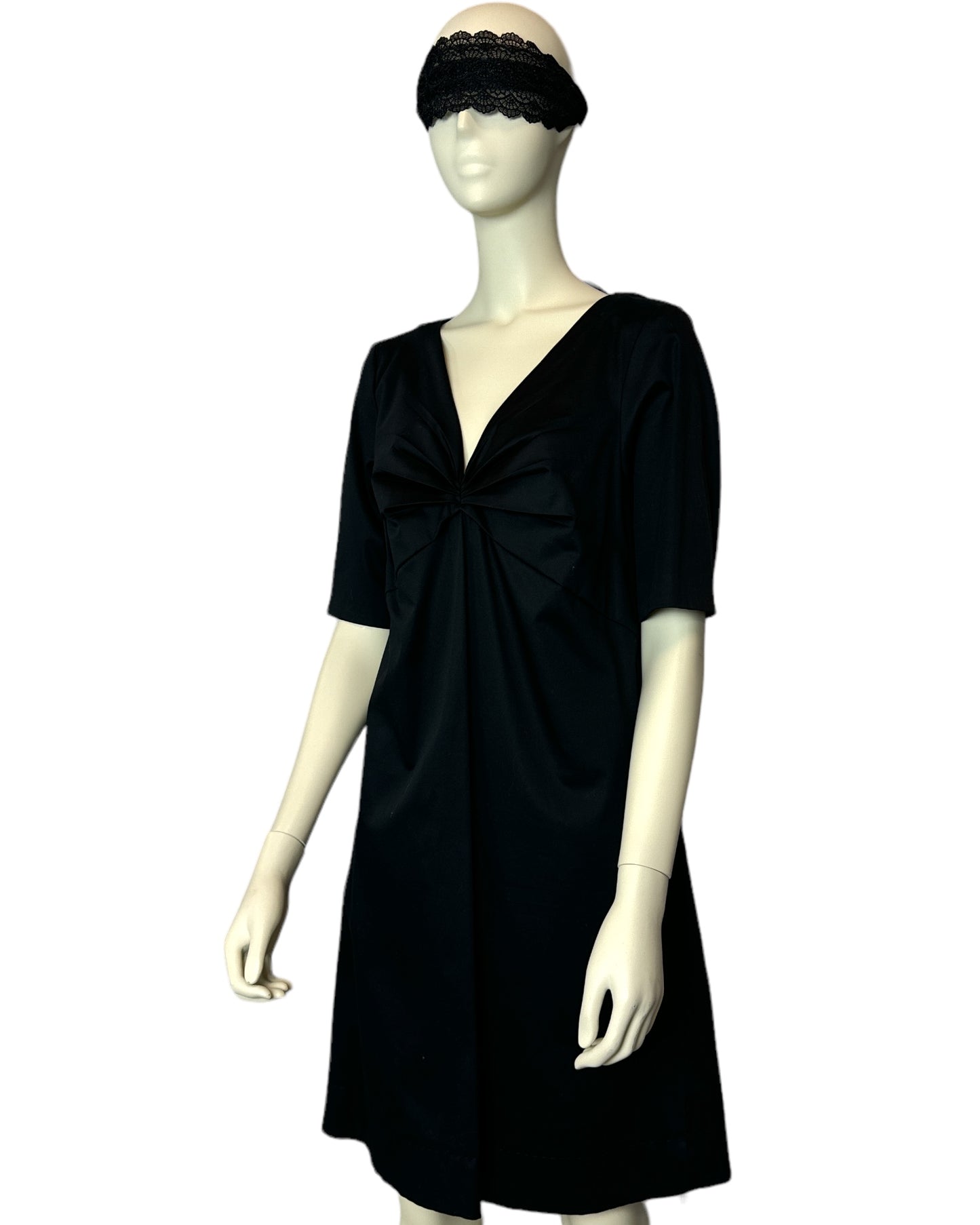 Damen Kleid mit Ausschnitt Raffung